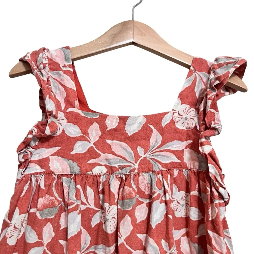 Faherty Girls Tiered Floral Flowy Beach Vacation Casual size 5